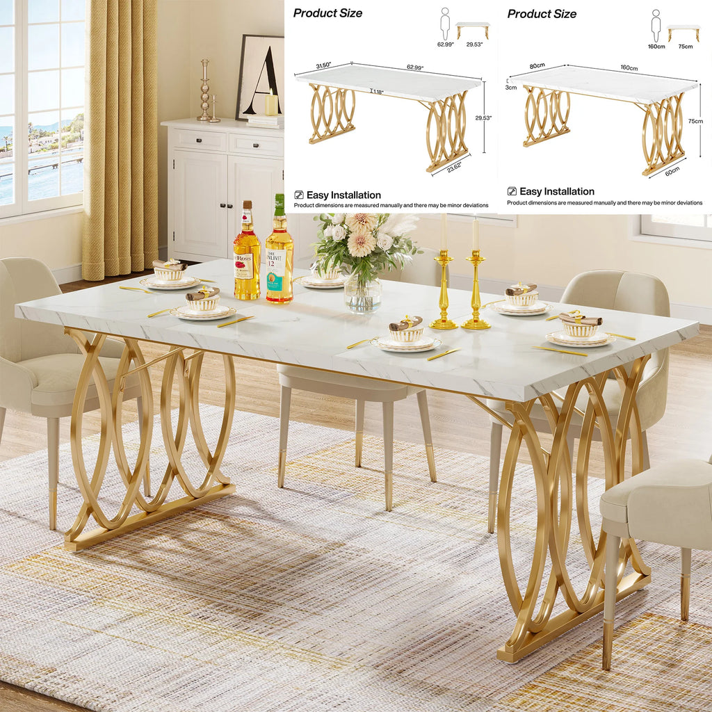 Tribesigns 63-Inch Rectangular Dining Table