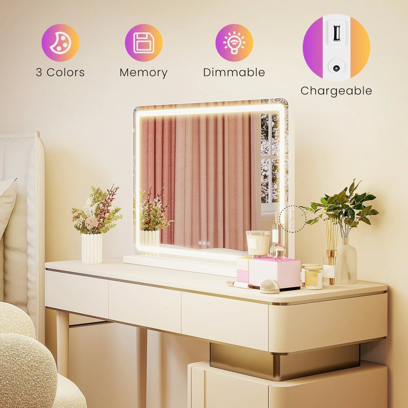 JHK LED Vanity Mirror