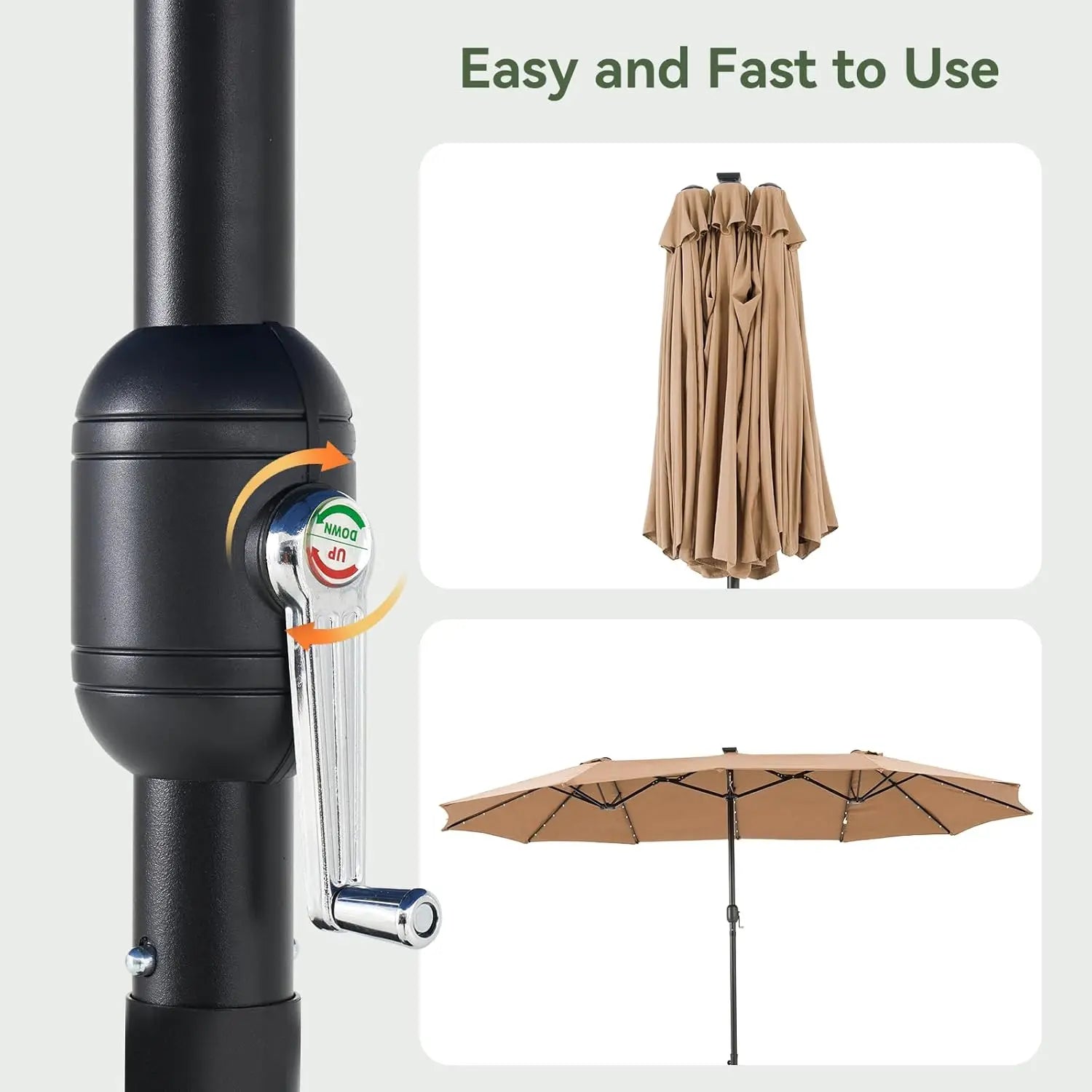 15ft Patio Umbrella with Base Included
