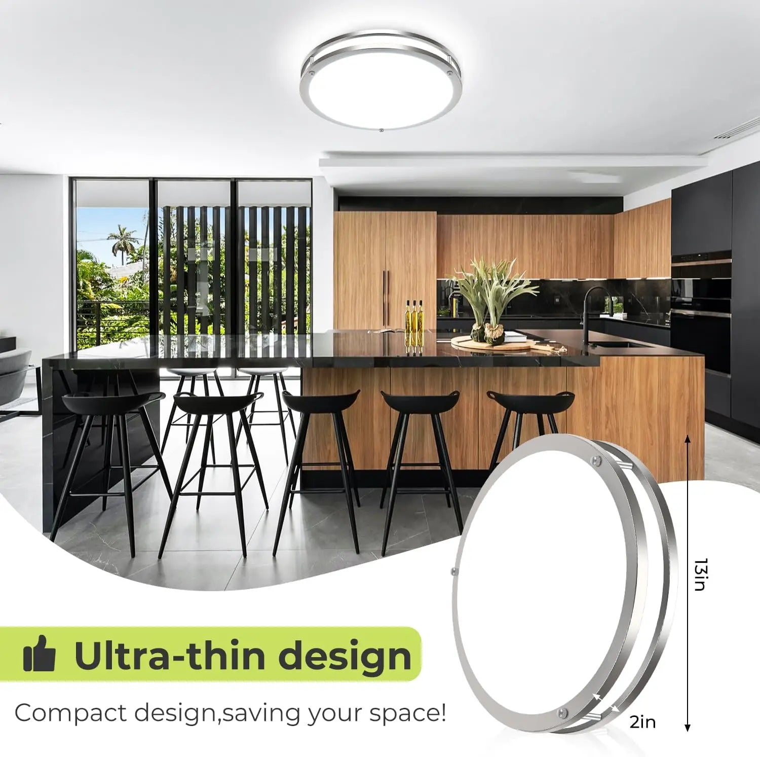 Adjustable Dimmable LED Ceiling Light with Remote