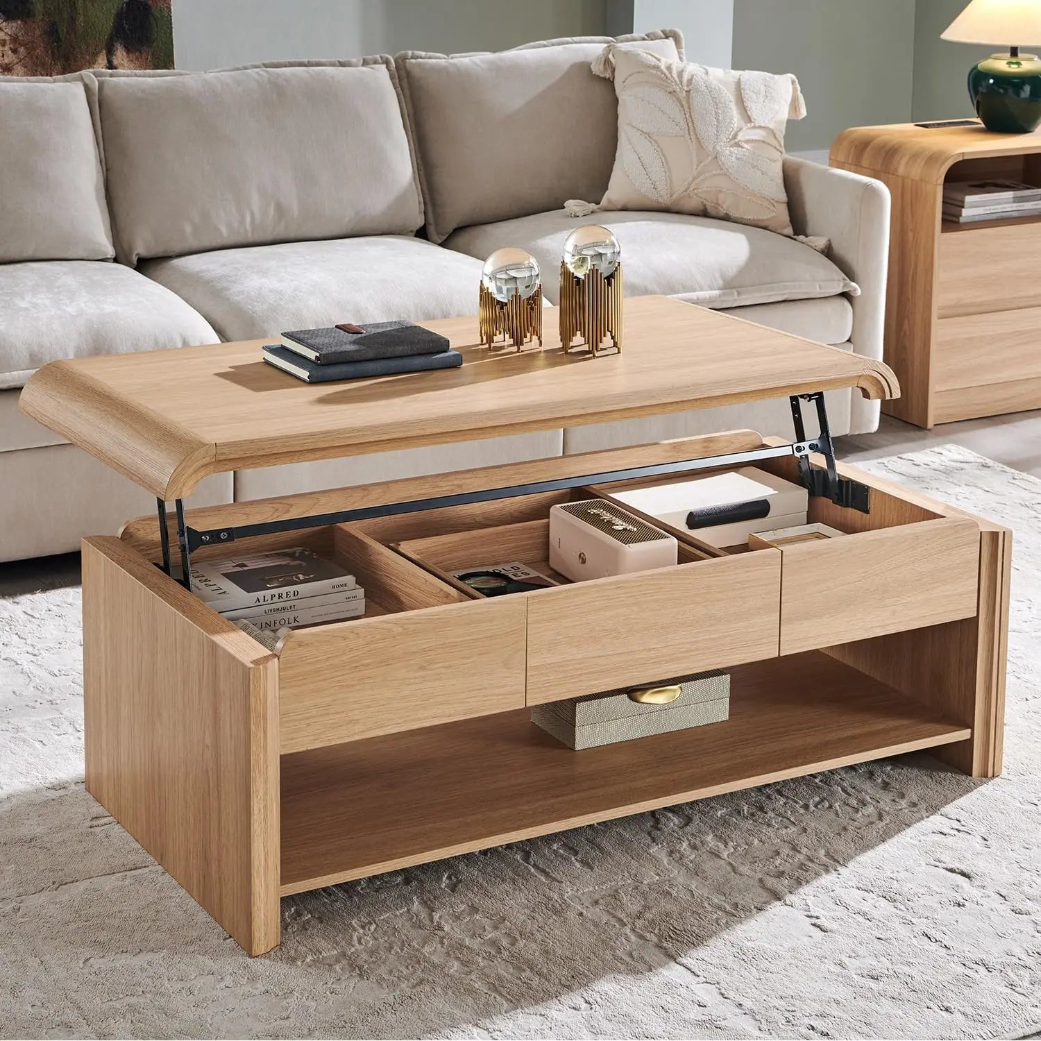 47" Lift Top Coffee Table with Storage