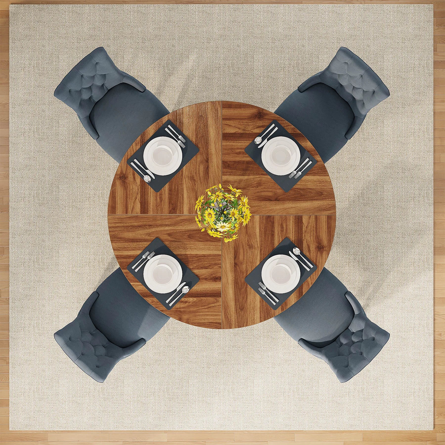Tribesigns Round Dining Table