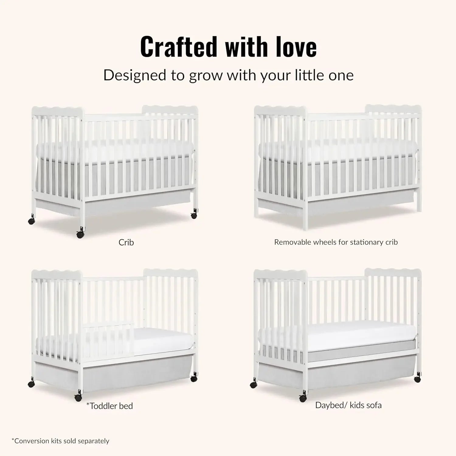 Carson Classic 3-in-1 Convertible Full-Size Baby Crib
