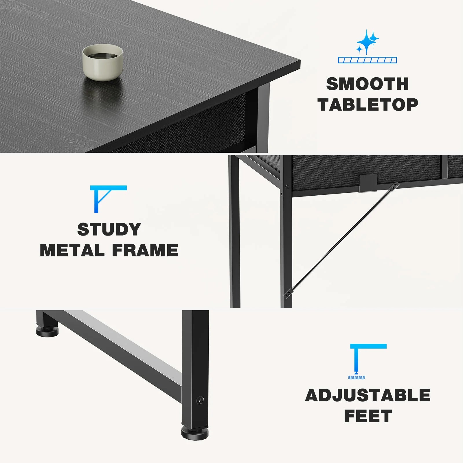 JHK 32 Inch Modern Office Computer Desk