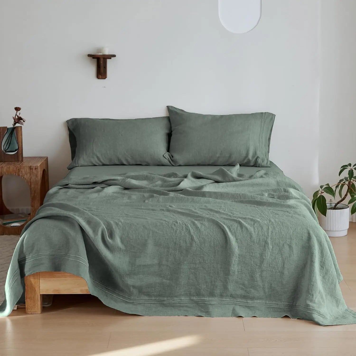 100% Pure Linen Bed Linen Sheet Set
