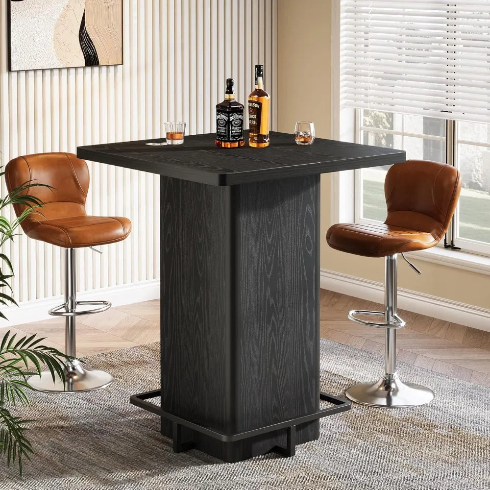 Bar Table, 39.37" High Square Pub Table