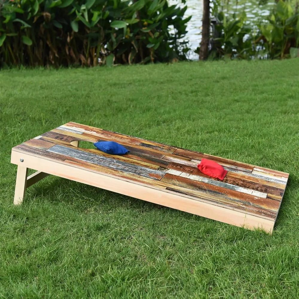 Solid Wood Vintage Cornhole Game Set