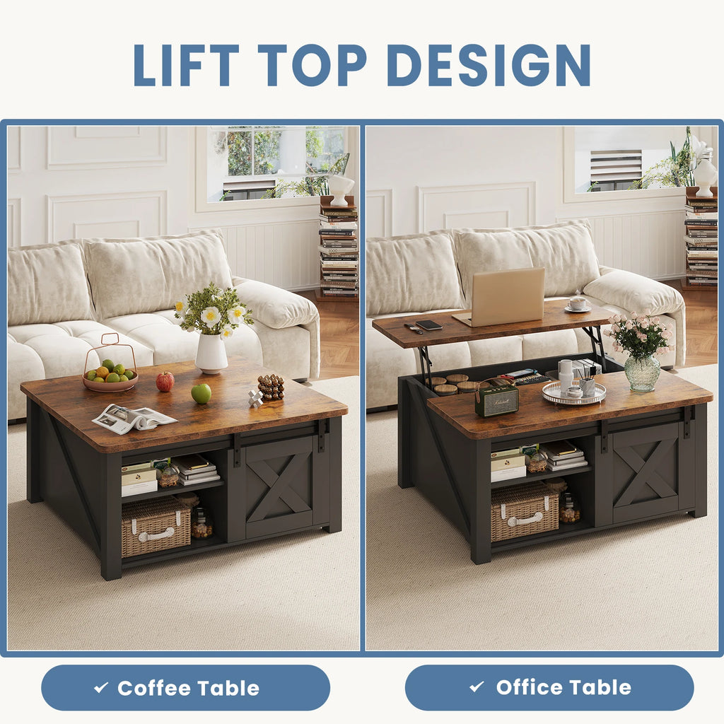 MCQ 31.5IN Wood Lift Top Coffee