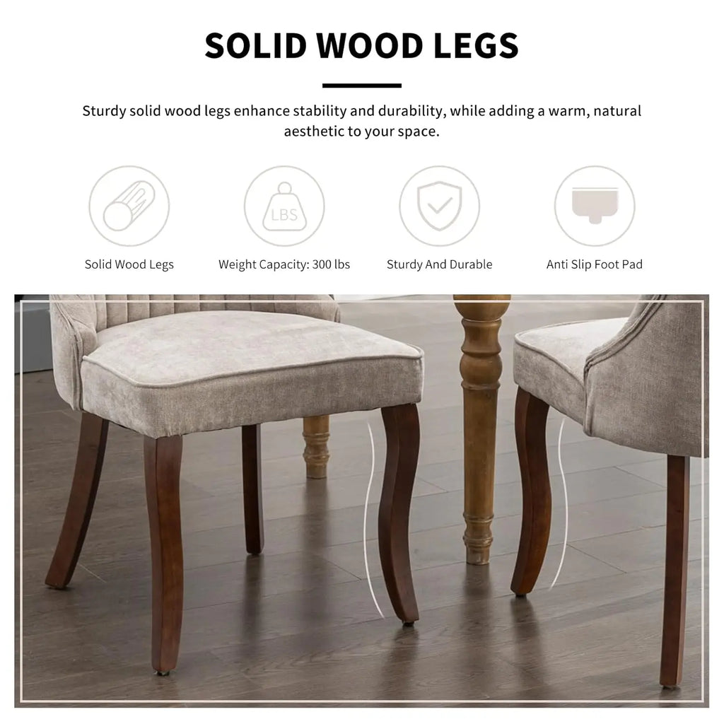 Velvet Upholstered Dining Chairs Set of 6