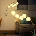 Arc Floor Lamp with Flower Design