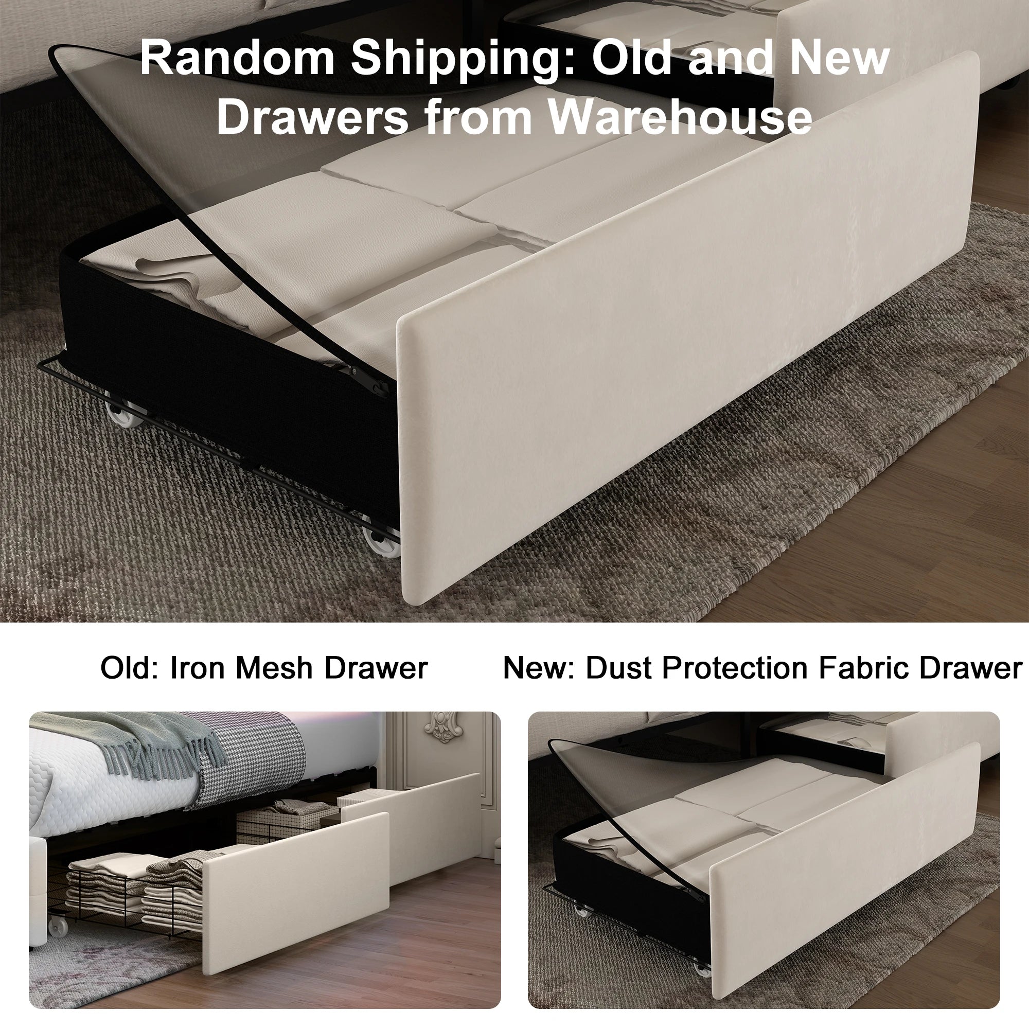 GEGOFORU Queen LED Bed Frame with Galaxy Projector, Bluetooth Speaker, USB Ports, 4 Drawers