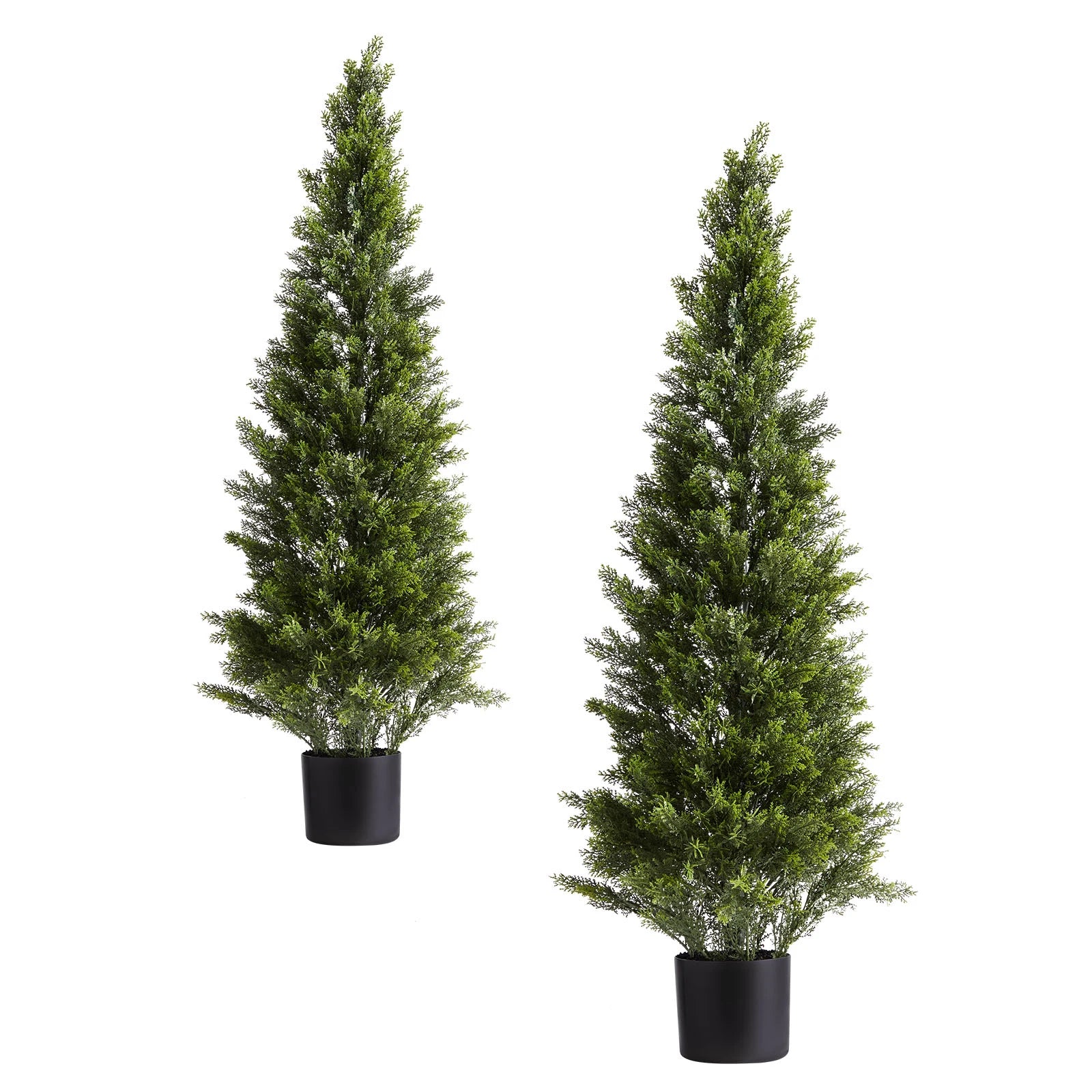 Artificial Topiary Cedar Trees 2 Set