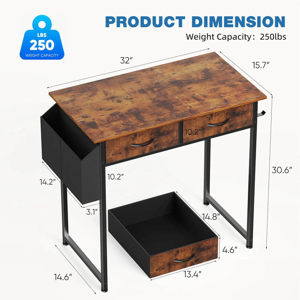 JHK 32 Inch Modern Office Computer Desk