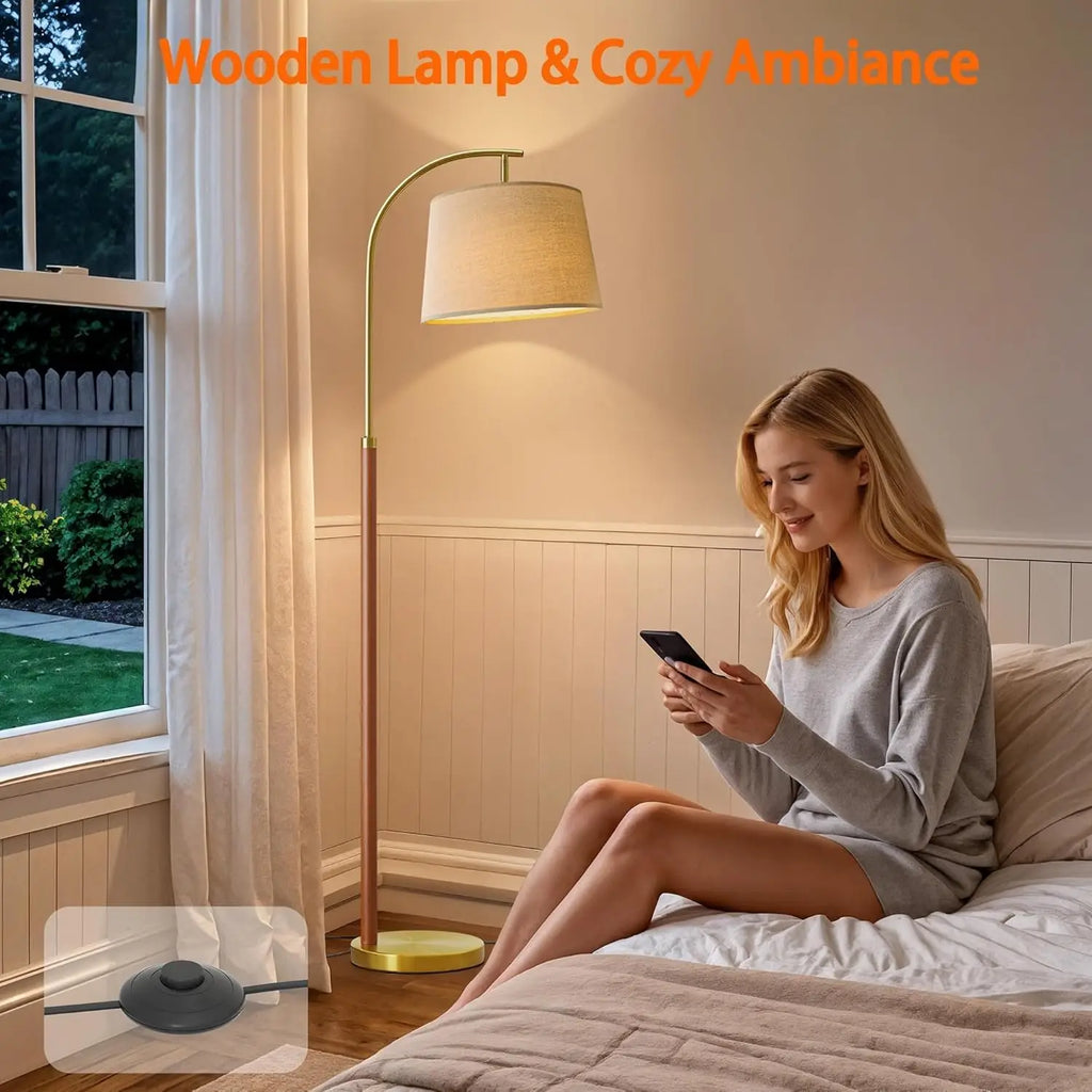 62.5" Gold Arc Floor Lamp
