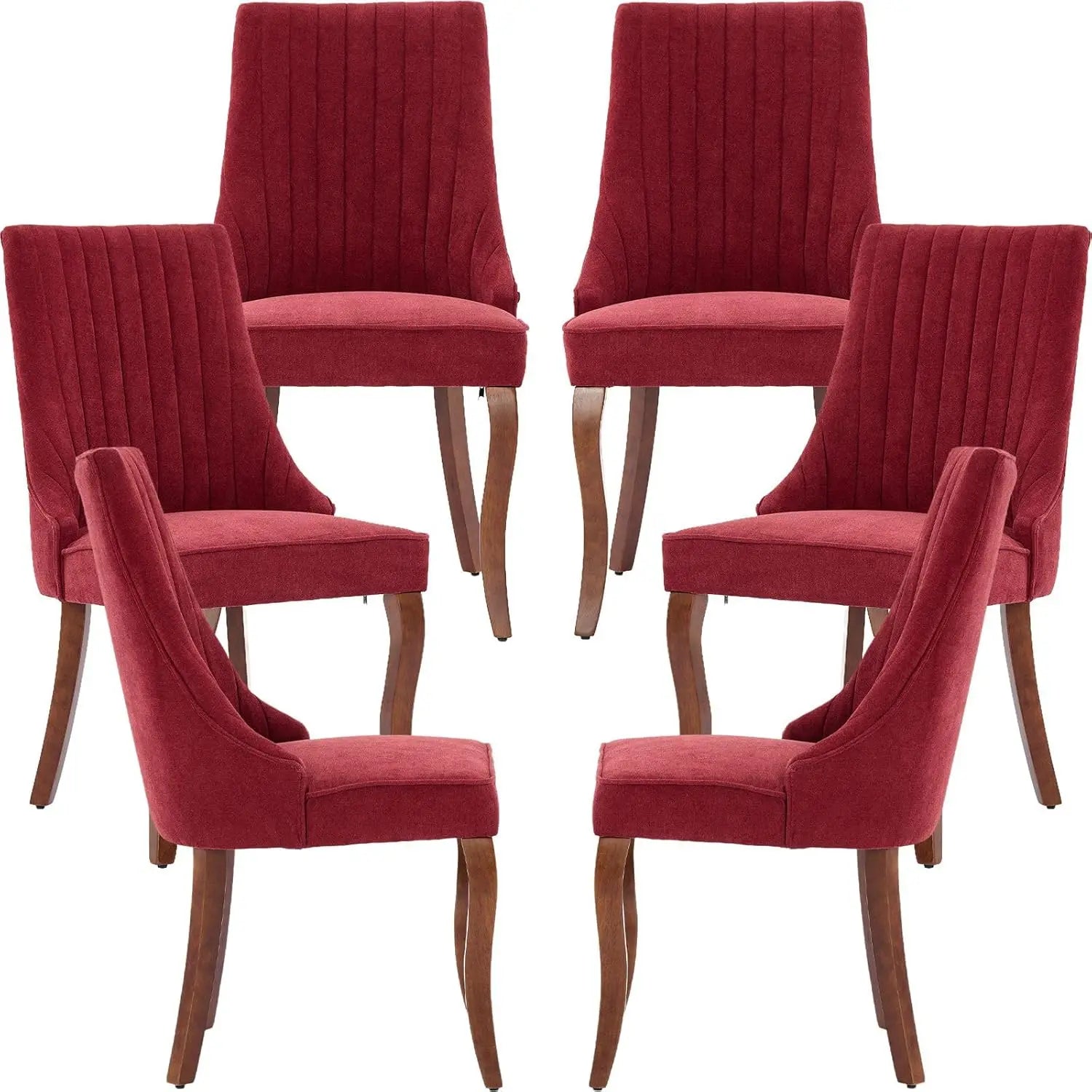 Velvet Upholstered Dining Chairs Set of 6