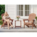 Outdoor Wooden Folding Adirondack Chair Set of 2