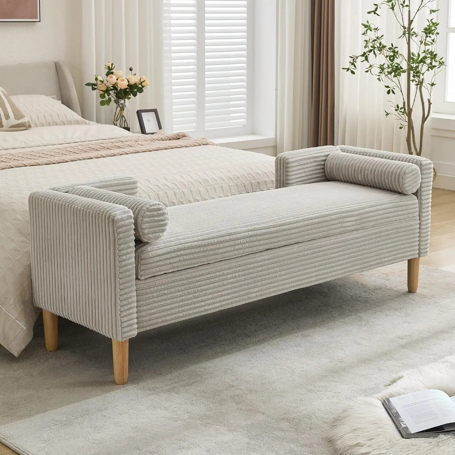 65.35" W Ottoman with Storage Bench