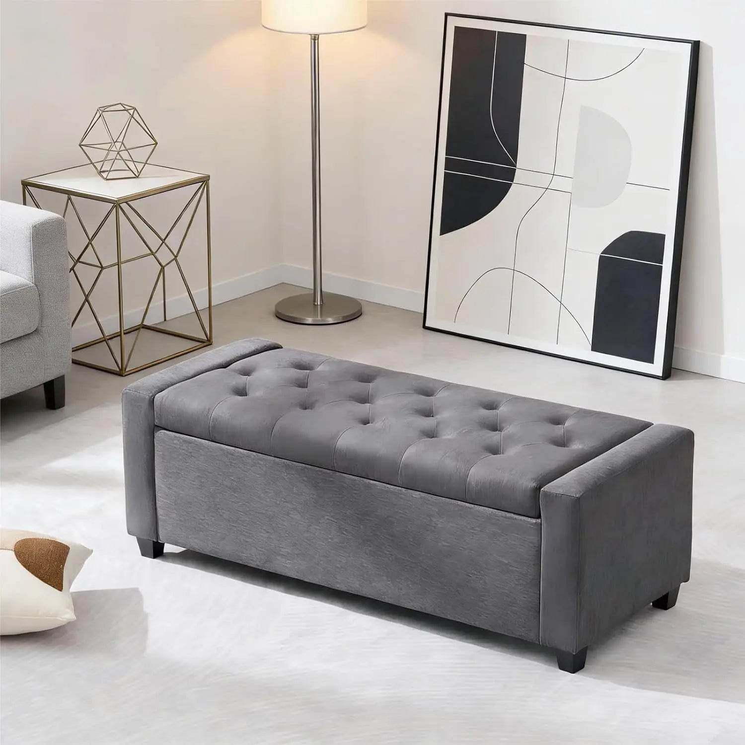 65.35" W Ottoman with Storage Bench