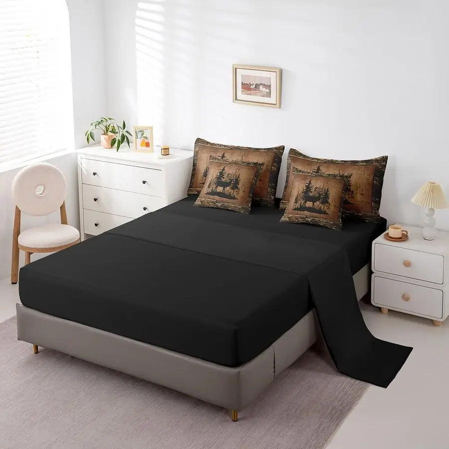 Deer Comforter Set with Sheets Queen Size