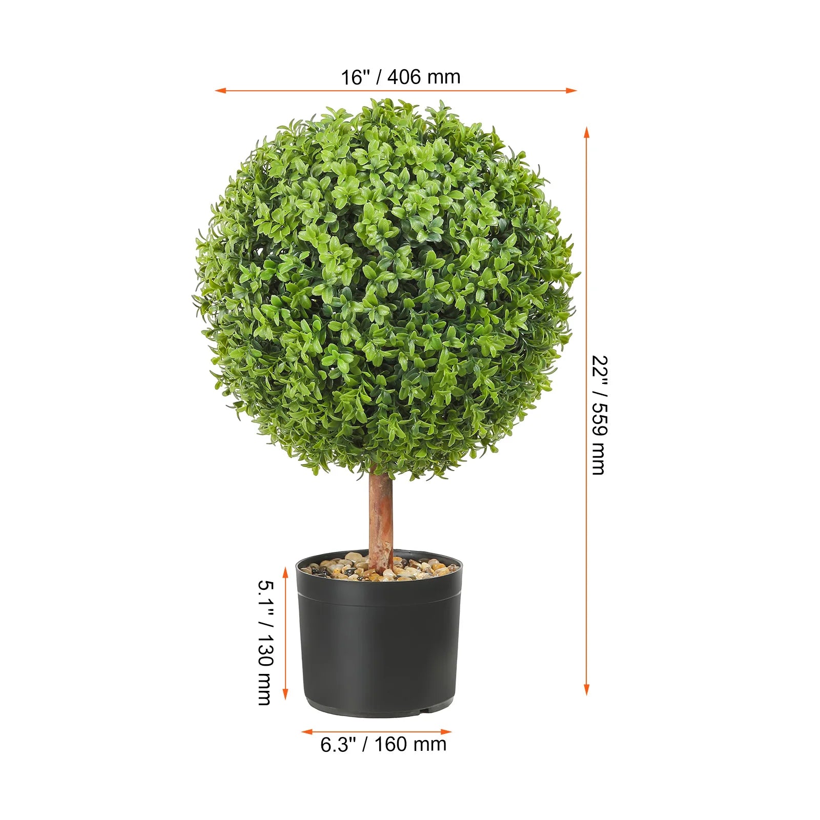 SucceBuy Artificial Boxwood Tower Topiary